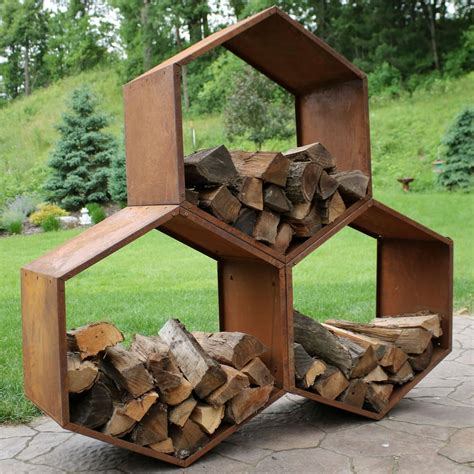 steel firewood box|outdoor firewood storage box.